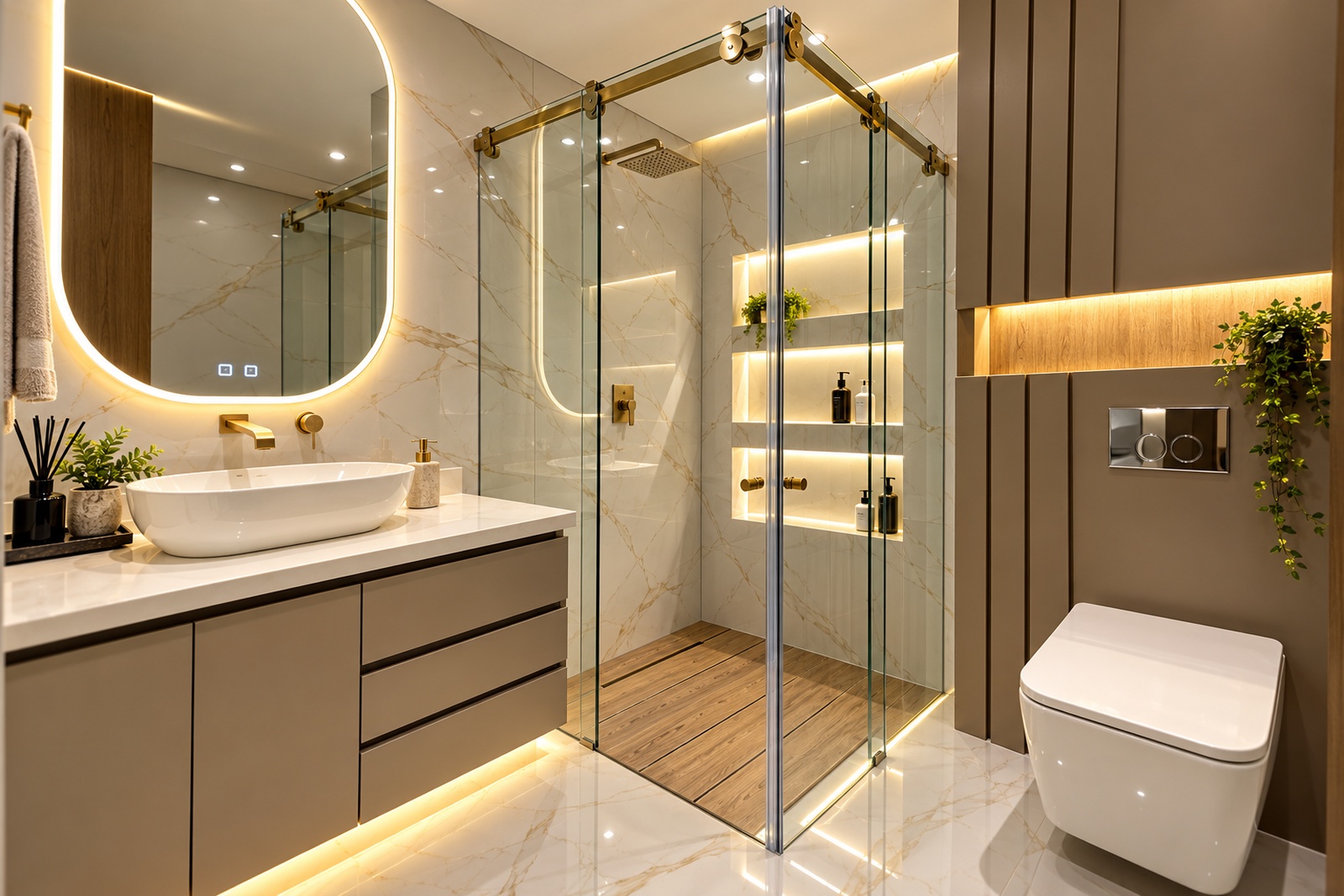 Proyecto de división para baño